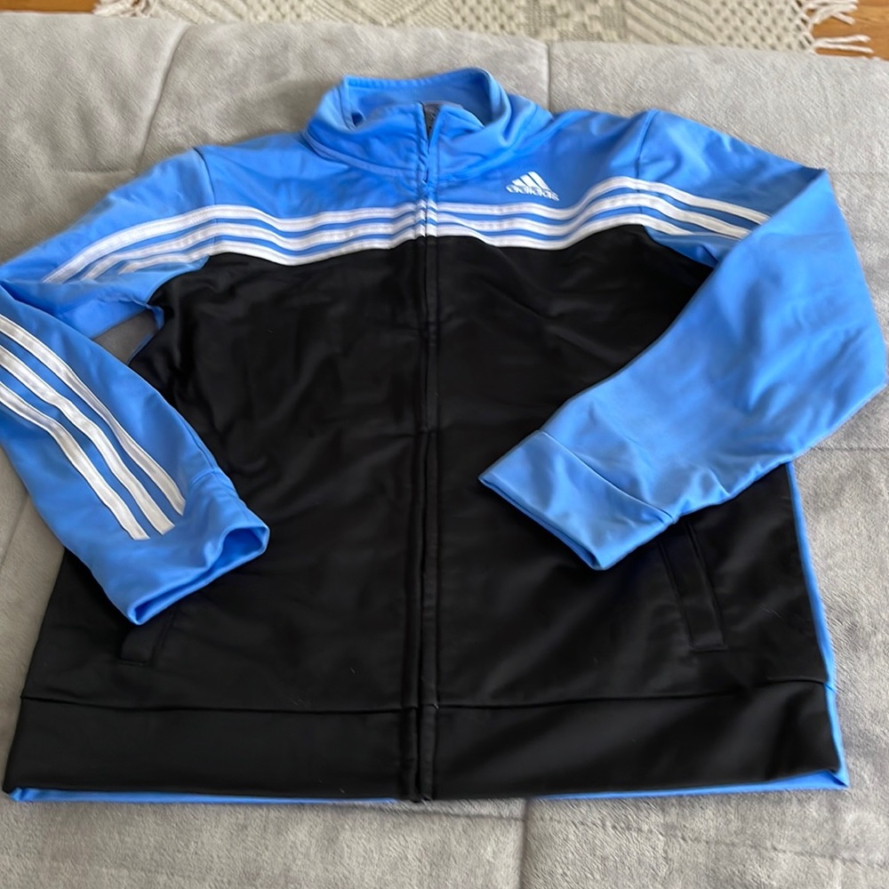 Boy 14/16 large in perfect condition adidas zip up jacket.
